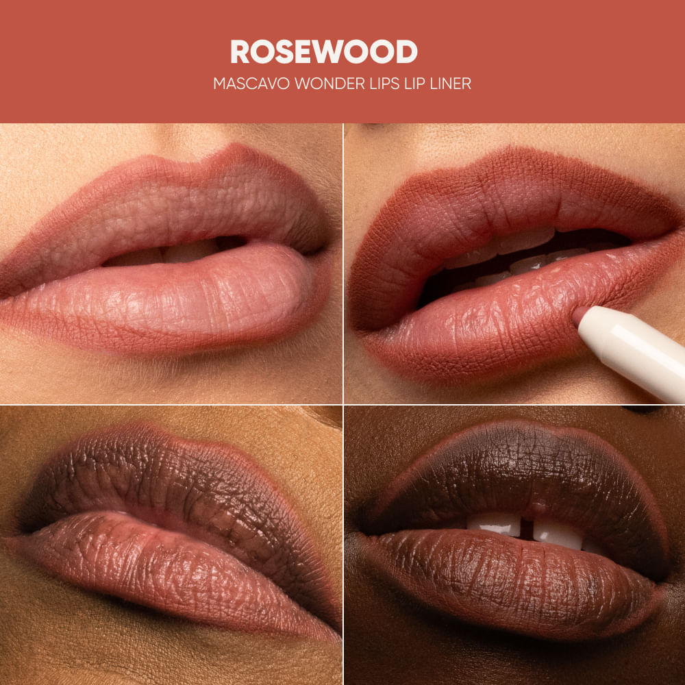 Lapiseira Labial Mascavo Wonder Lips Rosewood 0,3g