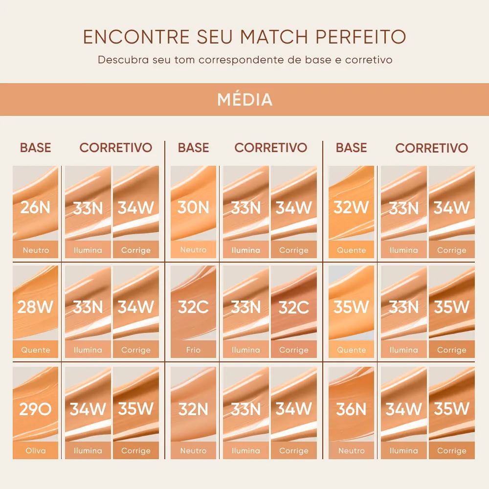 Corretivo Líquido Mascavo Soft Blur Tom 33N 6g