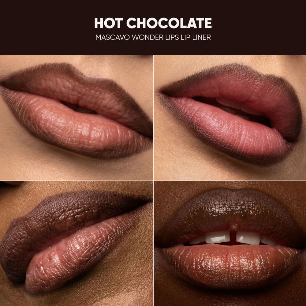 Lapiseira Labial Mascavo Wonder Lips Hot Chocolate 0,3g
