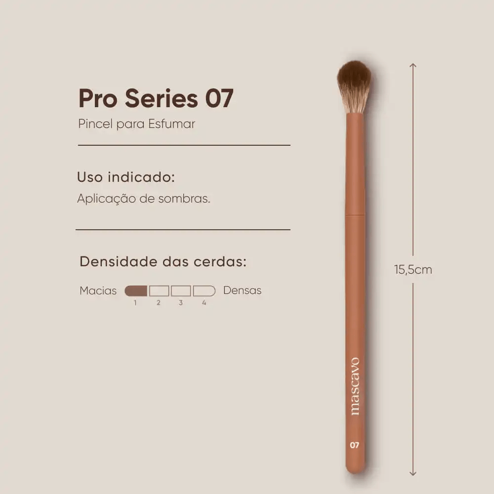Pincel Mascavo Pro Series Modelo 07 Para Esfumar