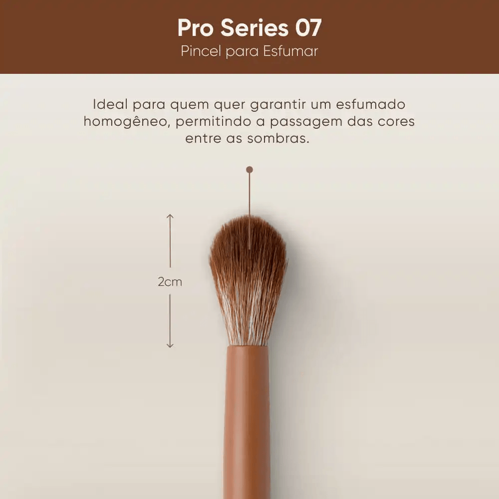 Pincel Mascavo Pro Series Modelo 07 Para Esfumar