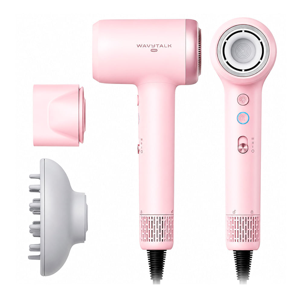 Secador de Cabelo Wavytalk Turblow Pro Rosa com Acessórios 1500W 220V