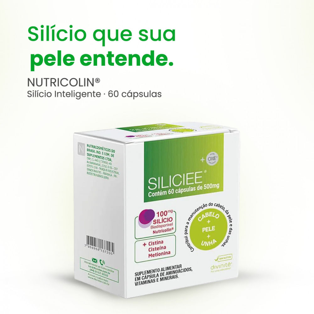 Suplemento Alimentar Em Cápsulas Siliciee Divinitè 60 Cápsulas