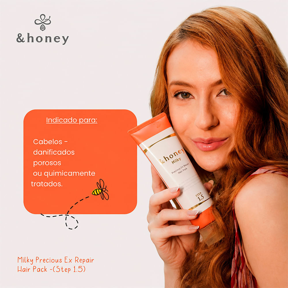 Máscara Capilar Milky Precious Ex Repair Hair Pack Honey 130g