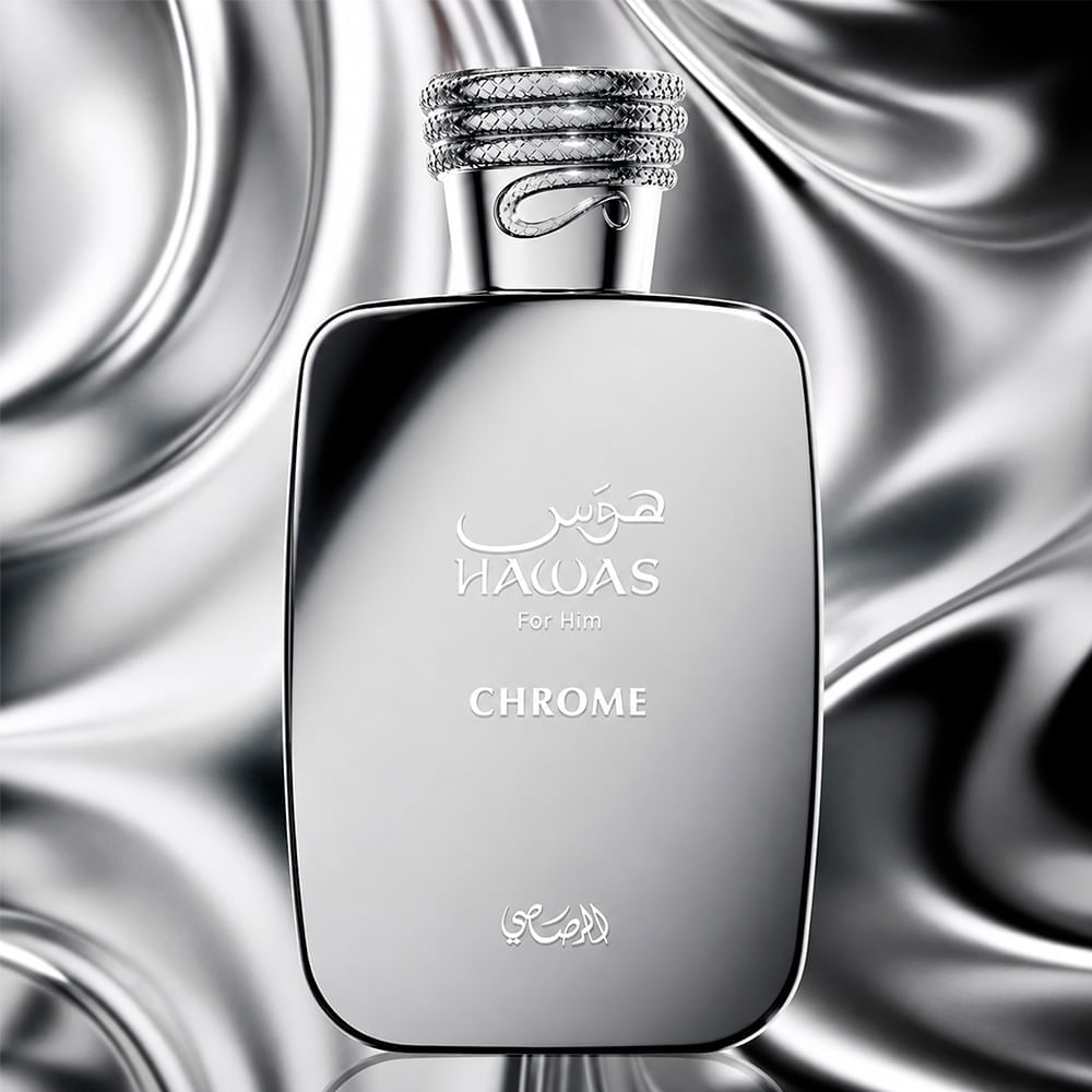 Perfume Árabe Masculino Hawas Chrome For Him Eau de Parfum Rasasi 100ml