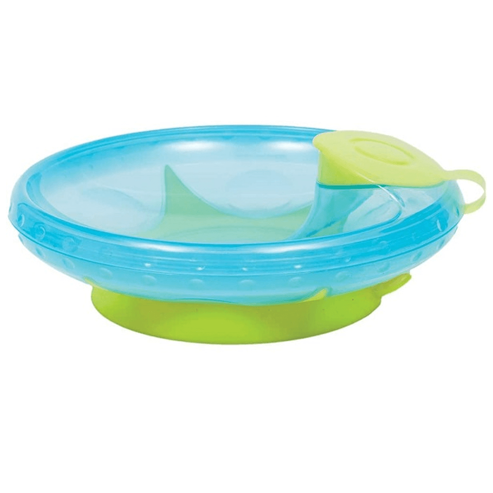 Prato Pratinho Infantil Papinha Bebe Térmico Ventosa Buba Azul