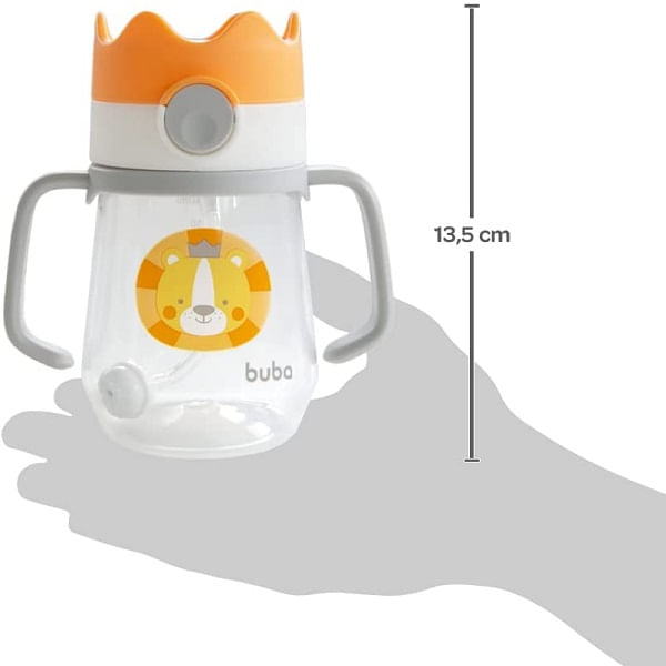 Copo de Treinamento Canudo Com Alça Coroa Buba 240ml