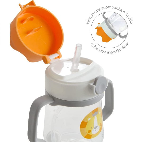Copo de Treinamento Canudo Com Alça Coroa Buba 240ml