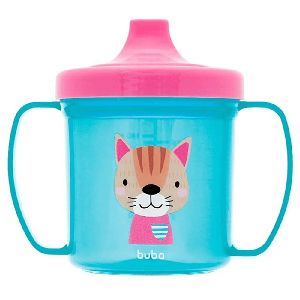 Copo De Treinamento Com Alça E Bico Rígido Buba 180ml