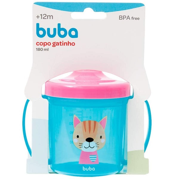 Copo de Treinamento Com Alça e Bico Rígido Buba 180ml