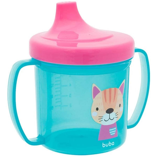 Copo de Treinamento Com Alça e Bico Rígido Buba 180ml