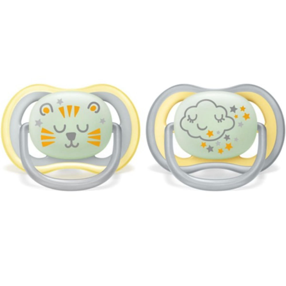 Chupeta ULTRA AIR Noturno Dupla Decorada 18+M Philips AVENT SCF376/01