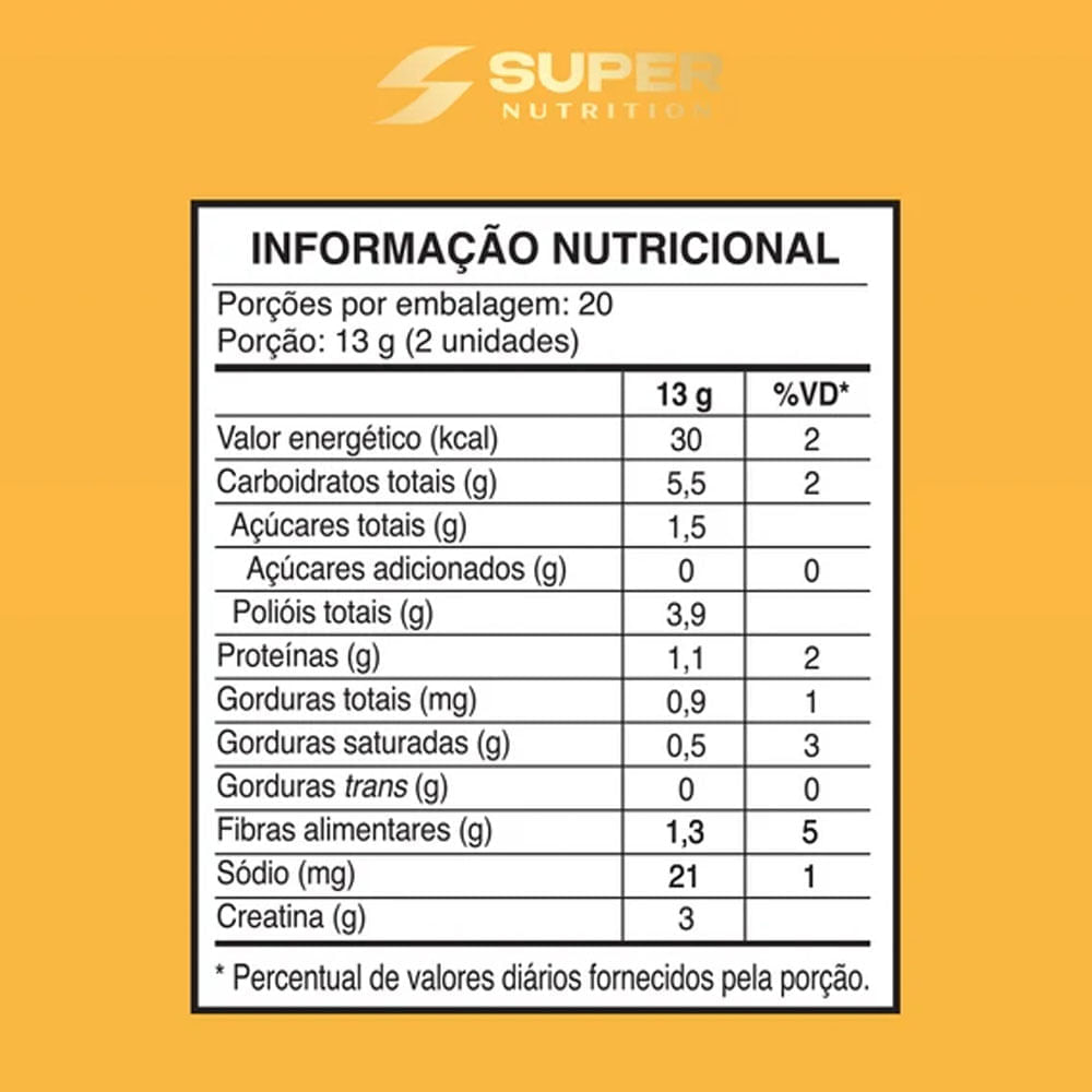 Caramelo de Creatina Mousse de Maracujá Super Nutrition 260g
