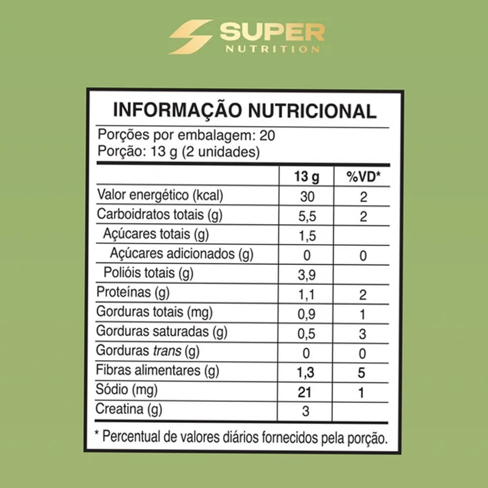 Caramelo de Creatina Torta de Limão Super Nutrition 260g