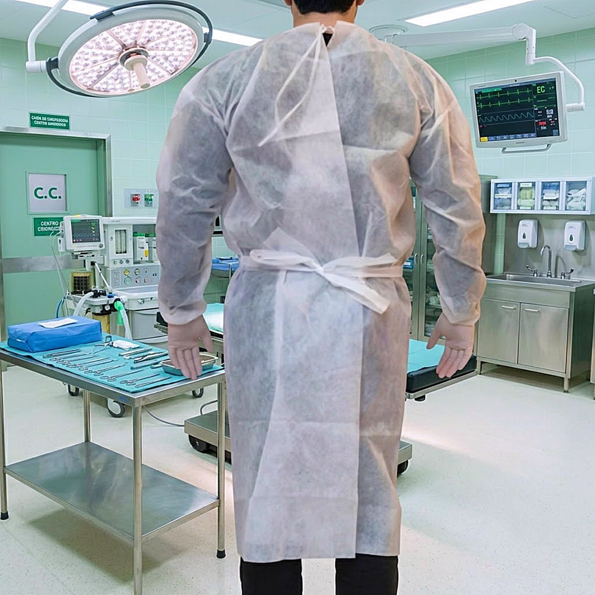 Avental Manga Longa Descartável Supreme 30g 10 Unidades