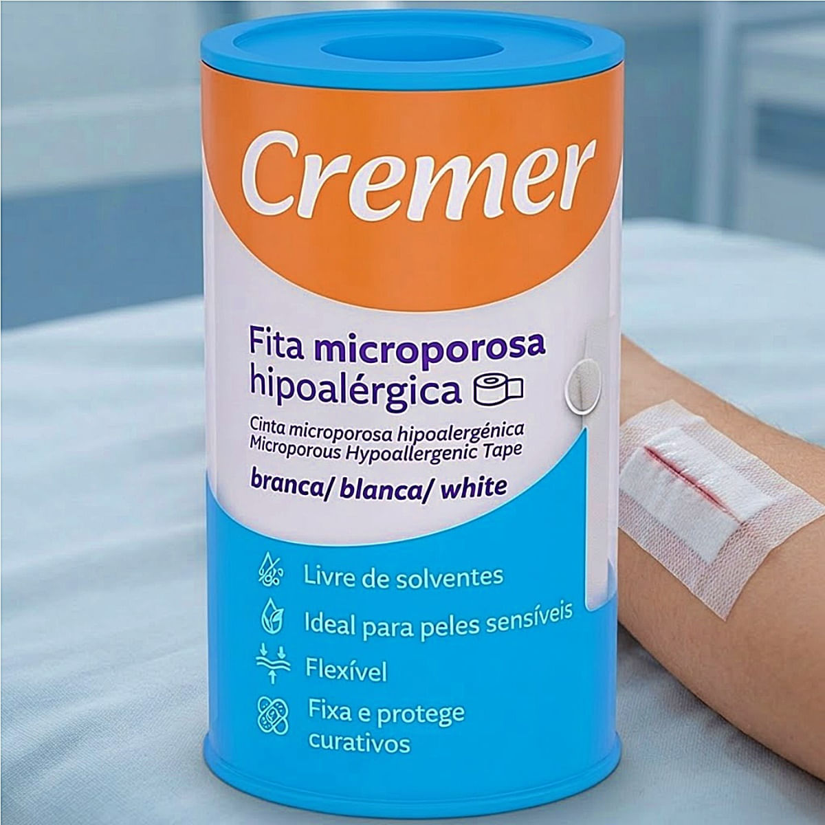 Fita Microporosa Cremer Branca 10cmx10m Unidade