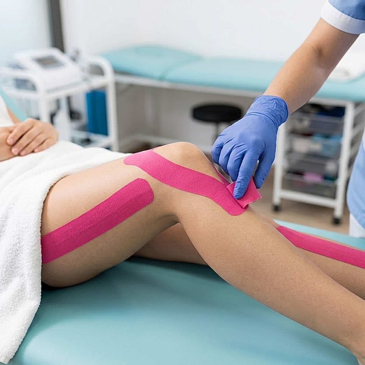 Bandagem Elástica Adesiva Kinesio Supermedy 5cmx5m Rosa