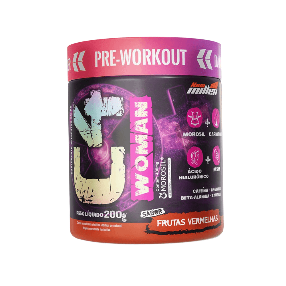 Pré-treino C4 Woman New Millen Sabor Frutas Vermelhas 200g