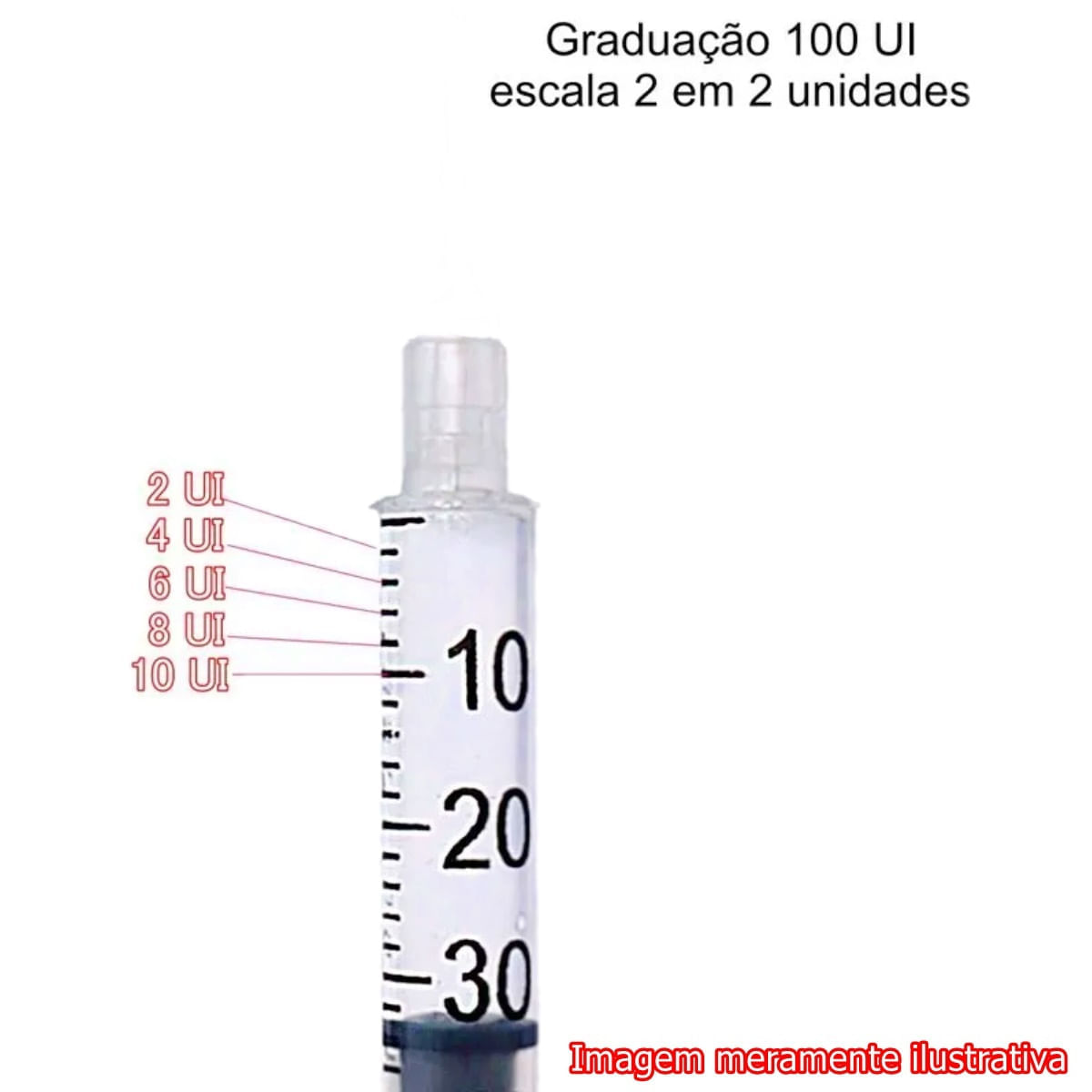 Seringa SR Insulina 1mL Sem Agulha Unidade