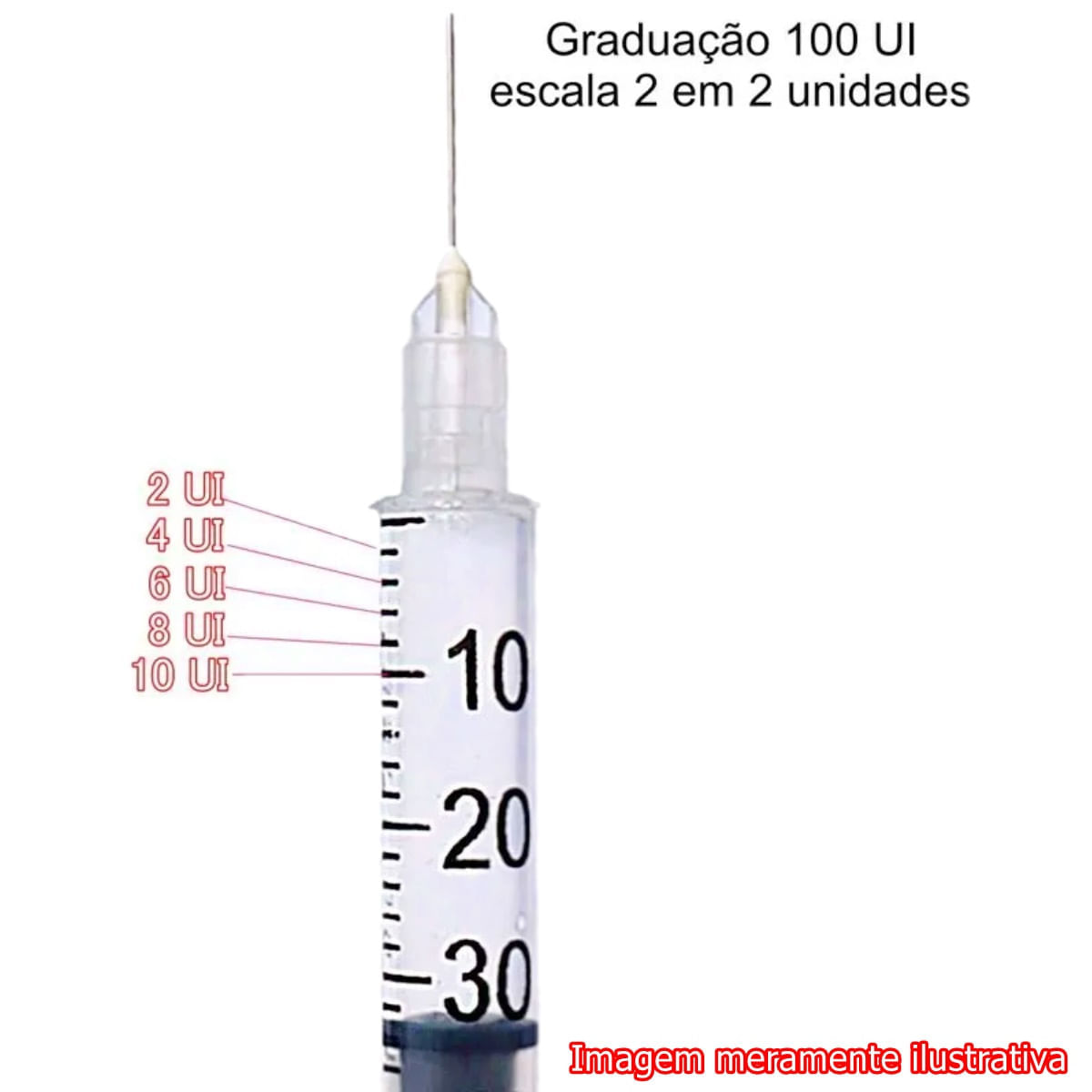 Seringa Para Insulina SR 1mL Agulha 13x0,45mm 26G Unidade