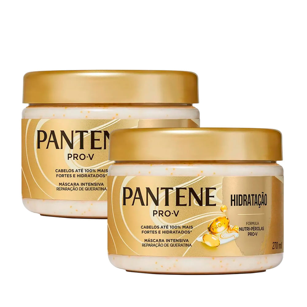 Máscara Capilar De Tratamento Hidratação Pantene 270ml 2 Unidades