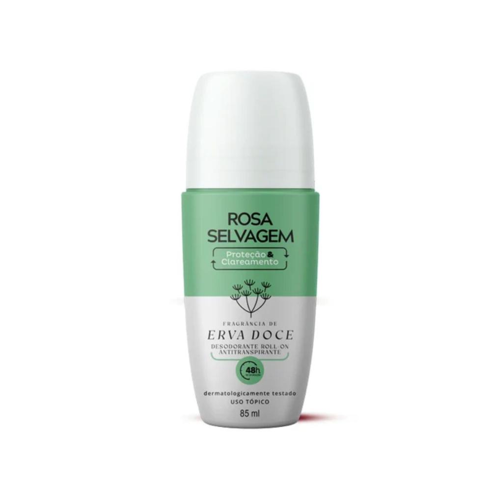 Kit 3 Desodorantes Clareador Rosa Selvagem Erva Doce 85ml