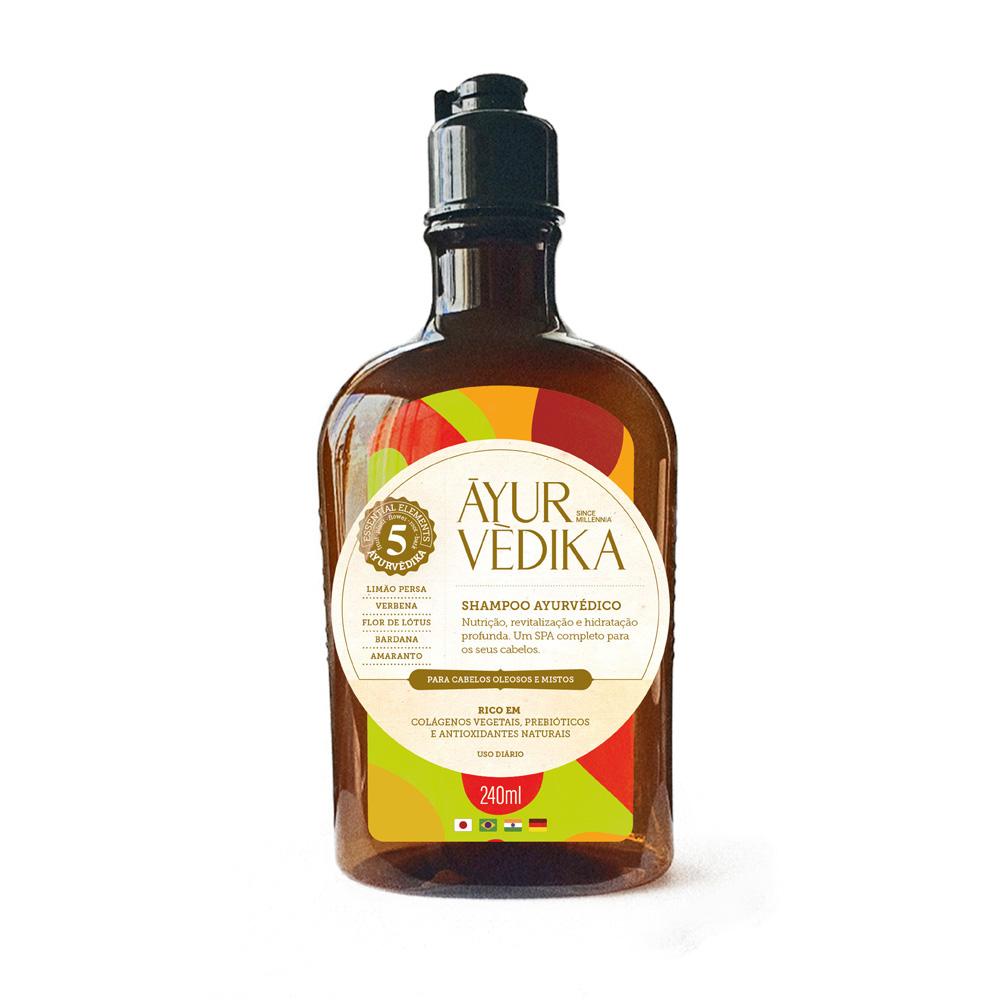 Kit Ayurvédico Shampoo 240ml + Condicionador 240ml + Hidratante 240ml