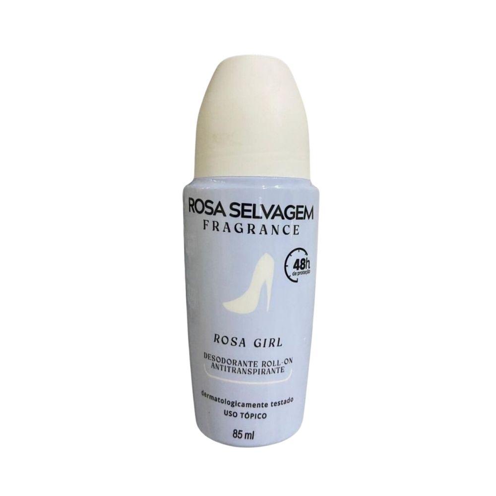 Desodorante Roll-on Rosa Selvagem Clareador Rosa Girl 85ml