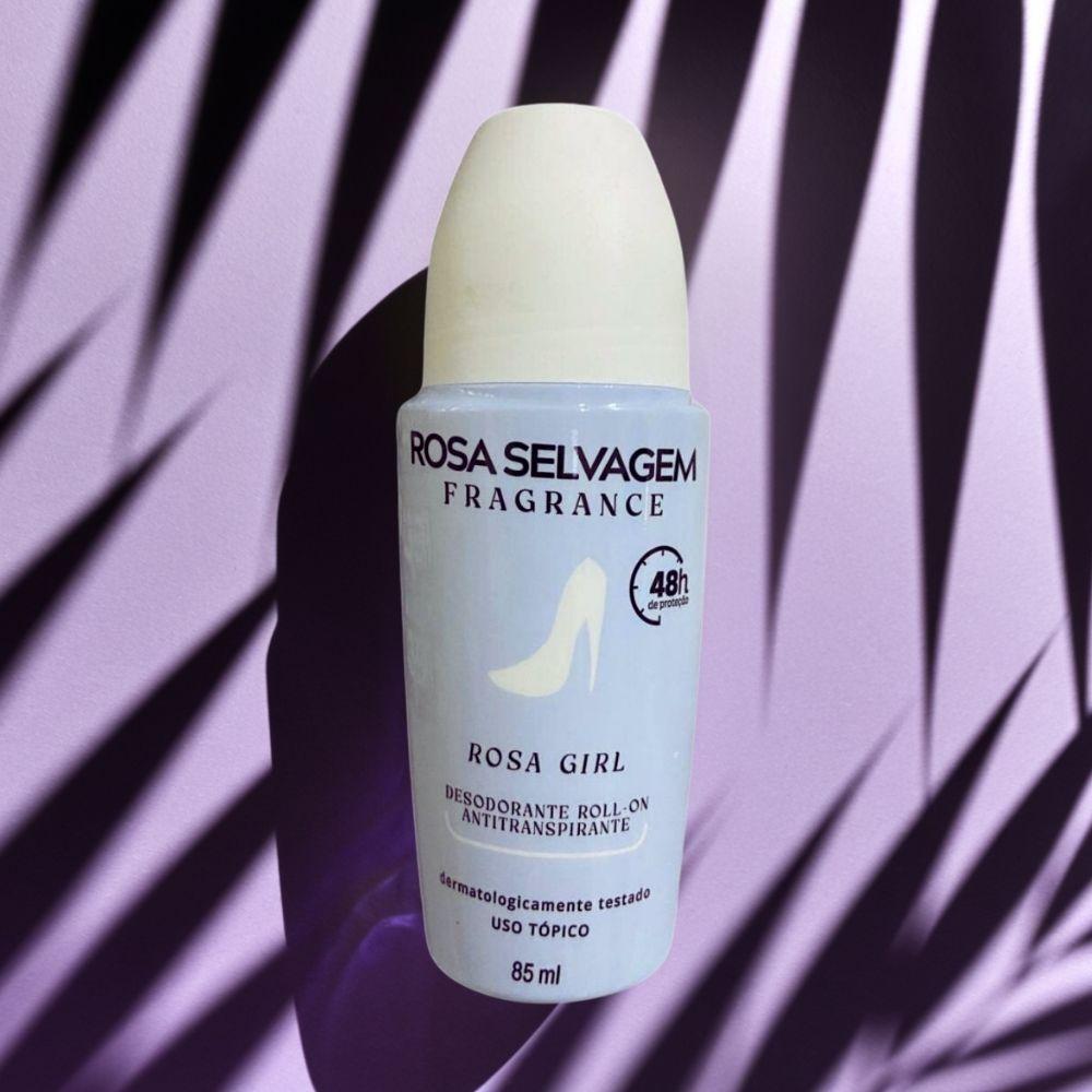 Desodorante Roll-on Rosa Selvagem Clareador Rosa Girl 85ml