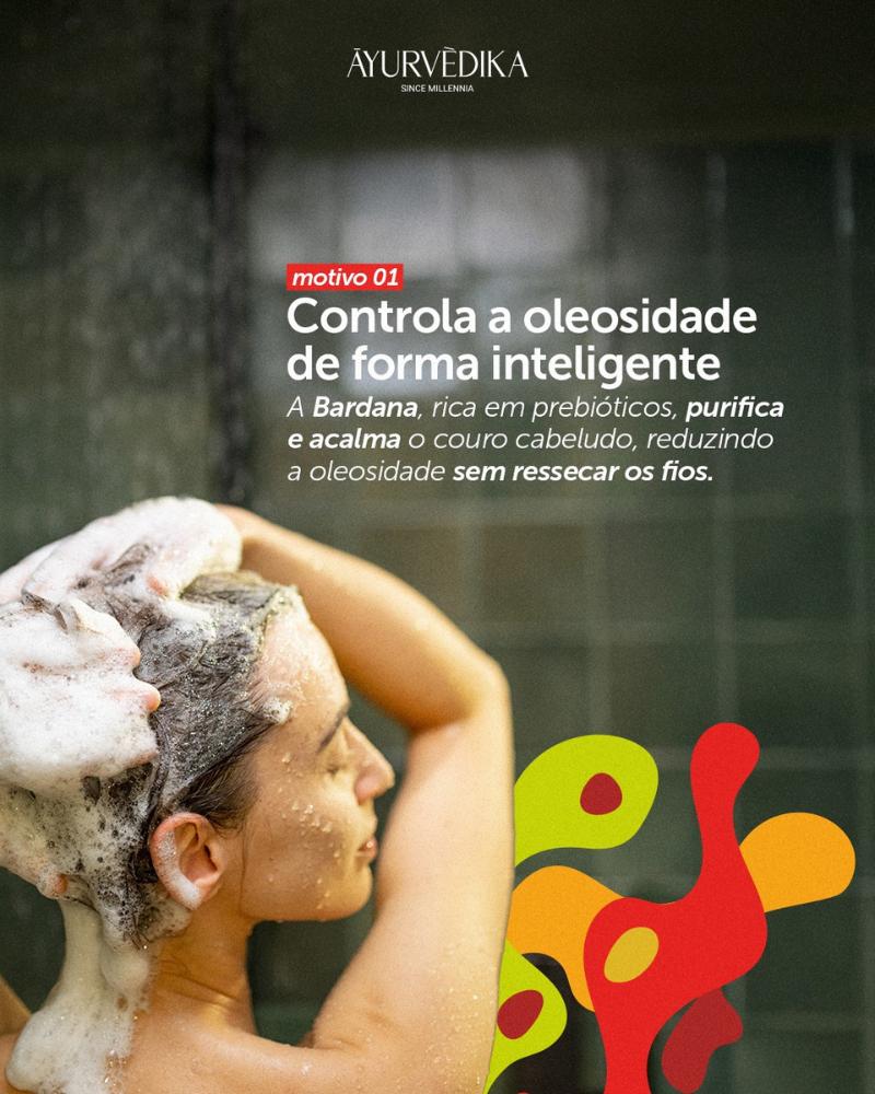 Shampoo Ayurvédika Cabelos Mistos e Oleosos Nutri e Hidrata 240ml