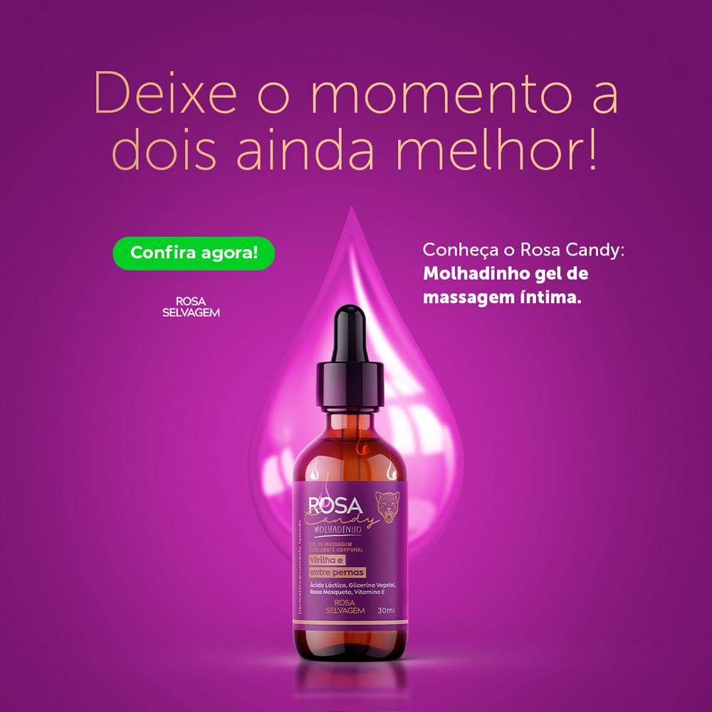Gel de Massagem Rosa Candy Molhadinho Rosa Selvagem 30ml