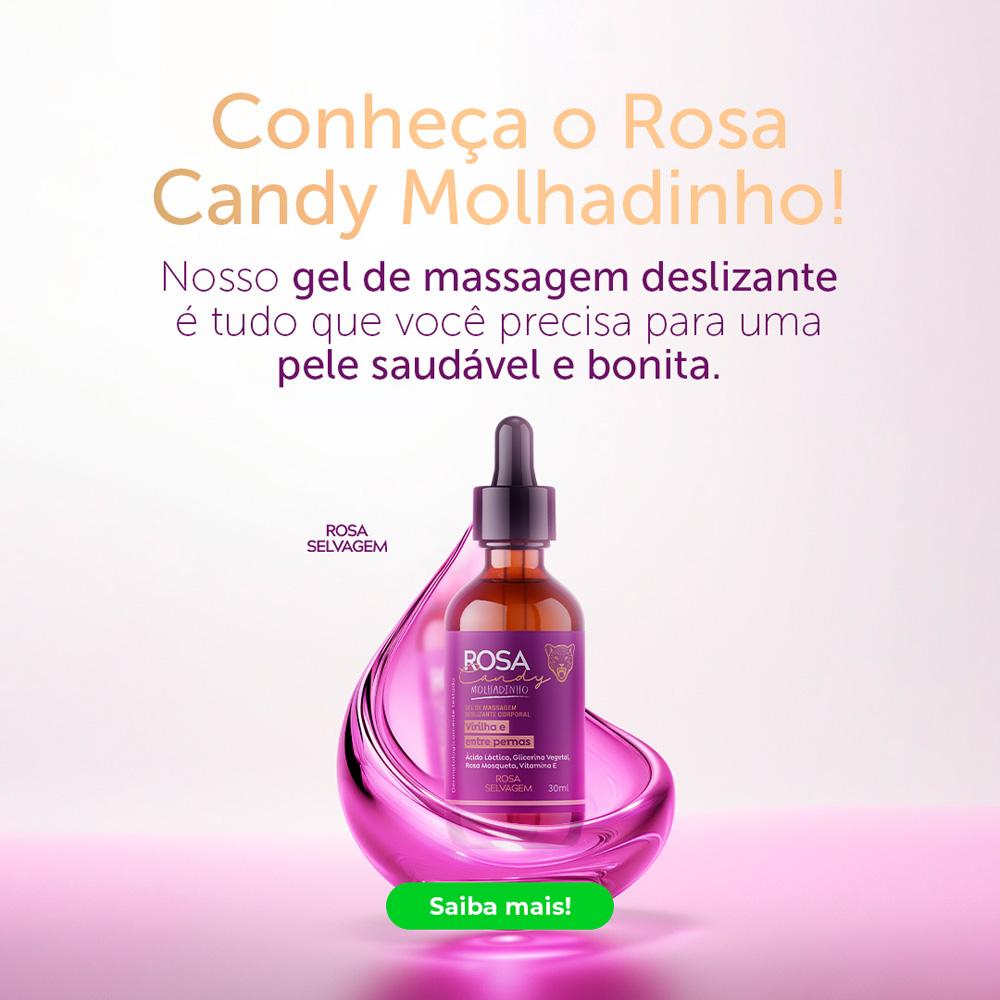 Gel de Massagem Rosa Candy Molhadinho Rosa Selvagem 30ml