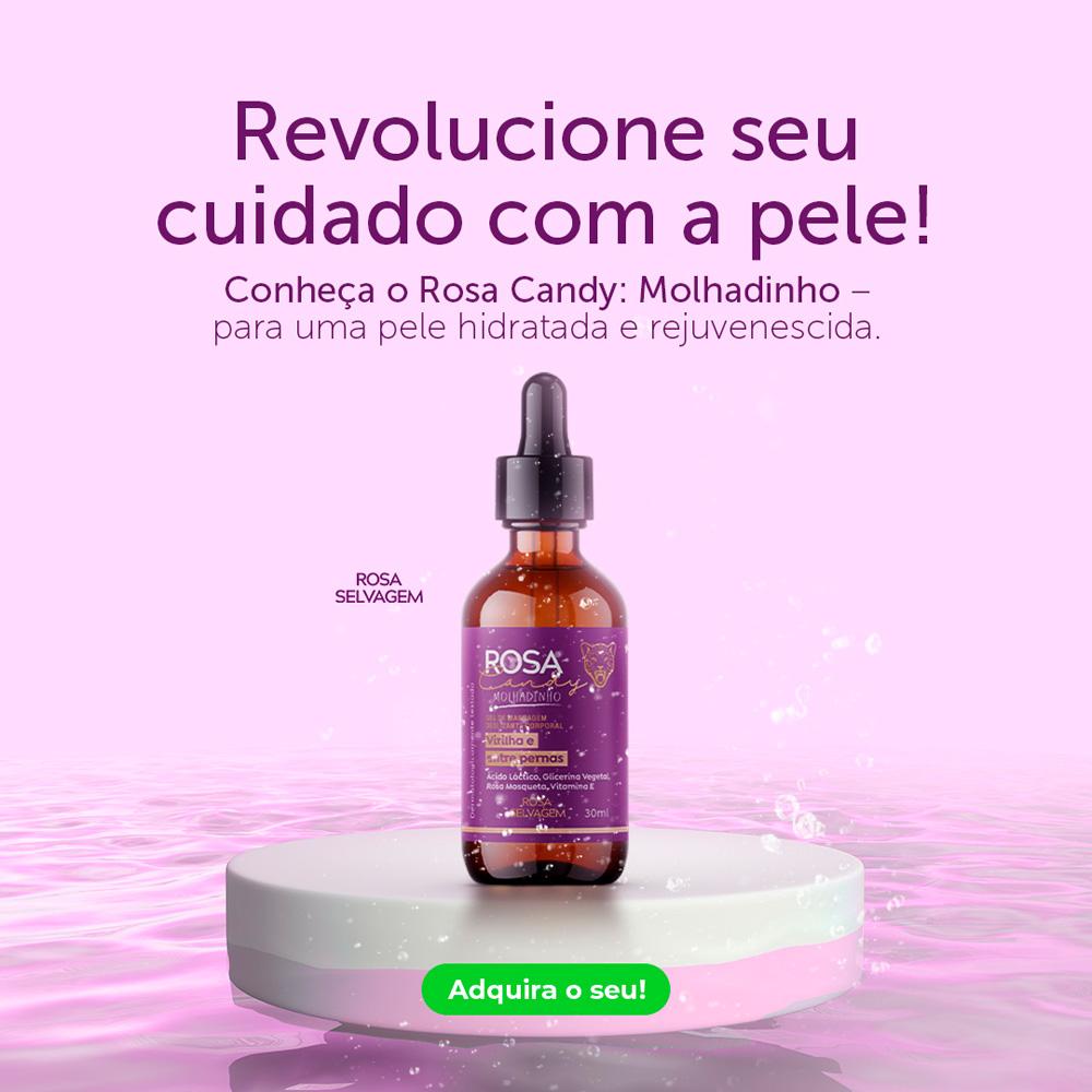 Gel de Massagem Rosa Candy Molhadinho Rosa Selvagem 30ml