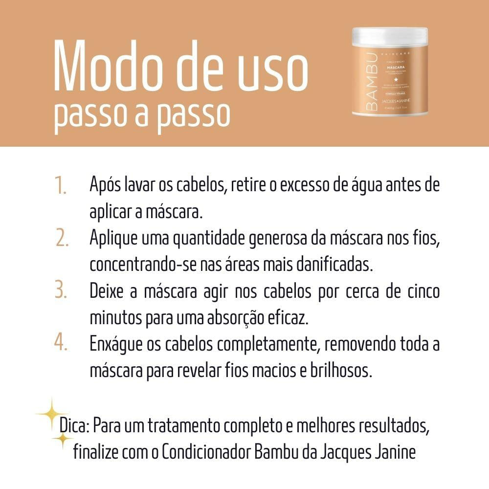 Máscara Condicionadora Hair Care Bambu Jacques Janine 400g
