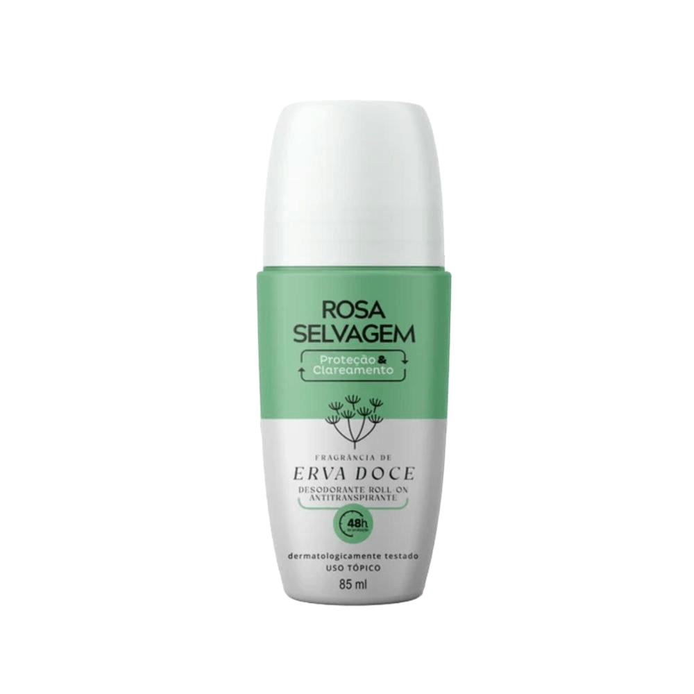 Desodorante Roll-on Clareador Rosa Selvagem Erva Doce 85ml