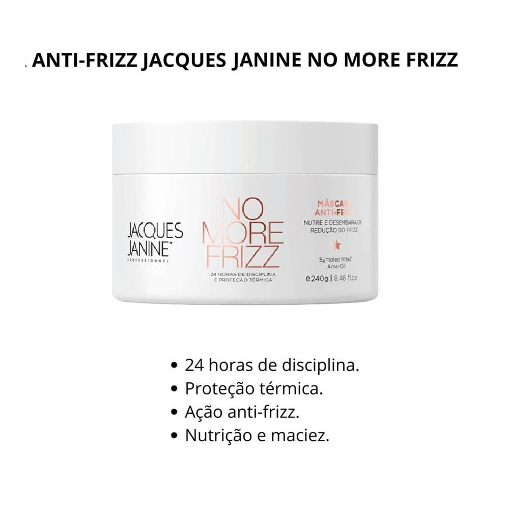 Máscara Capilar No More Frizz Nutrição Intensiva Jacques Janine 240g