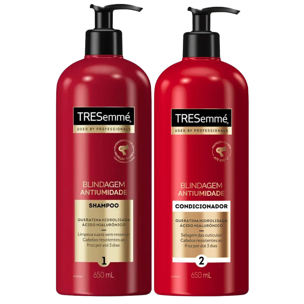 Kit Blindagem Antiumidade Tresemmé Shampoo 650ml + Condicionador 650ml