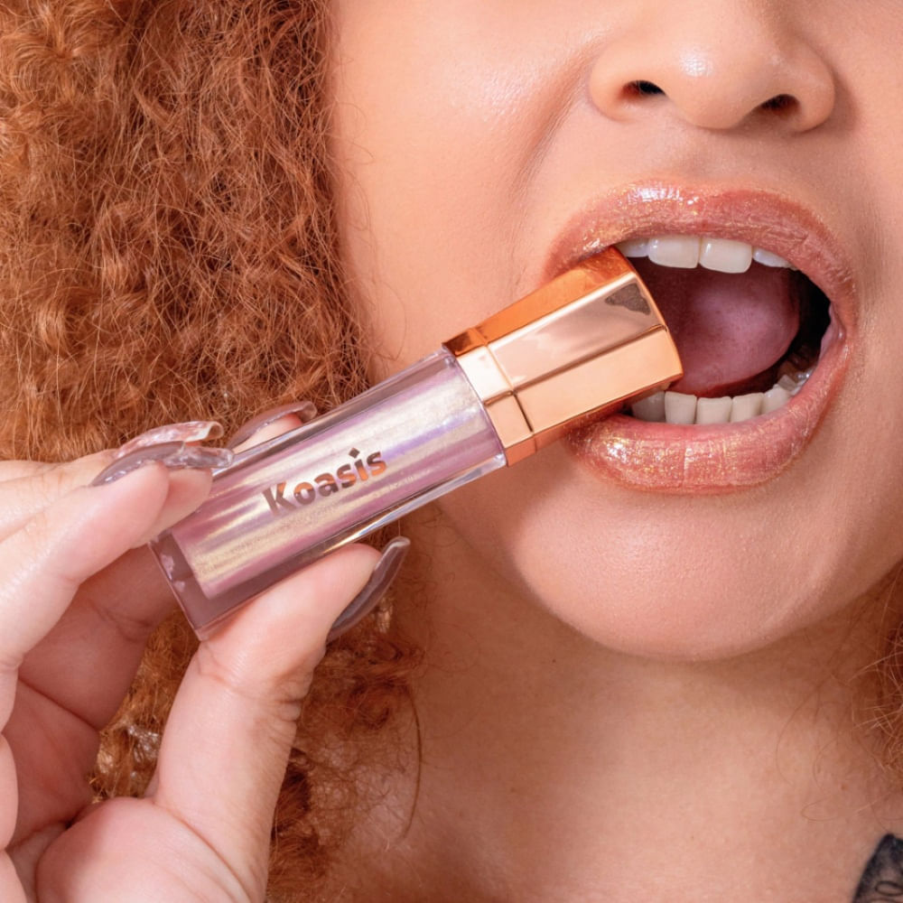 Lip Gloss Diamond Brilho Perolado Koasis Cor Dourado