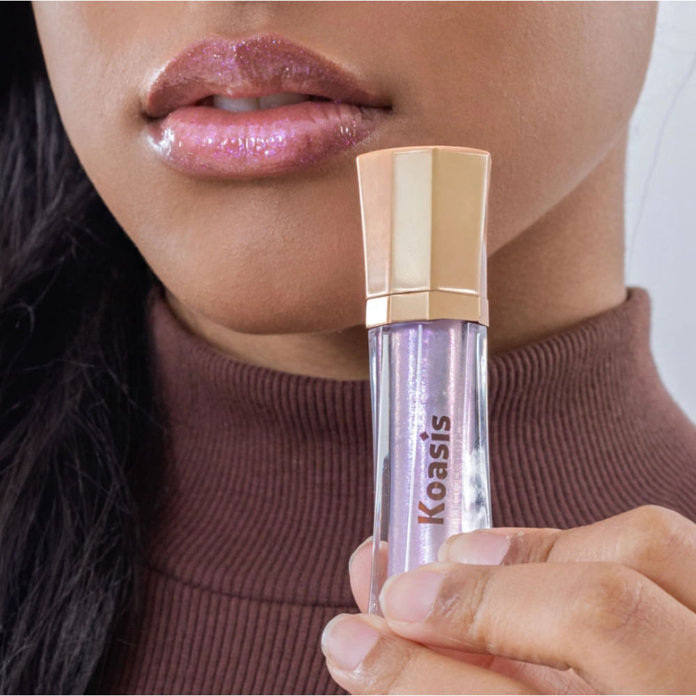 Lip Gloss Diamond Brilho Perolado Koasis Cor Lilás