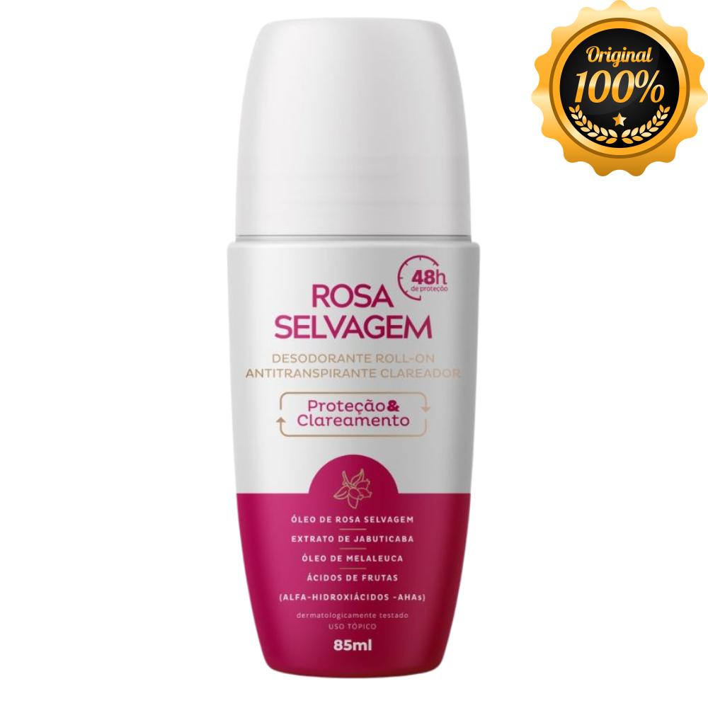 Desodorante Roll-on Clareador Rosa Selvagem 85ml