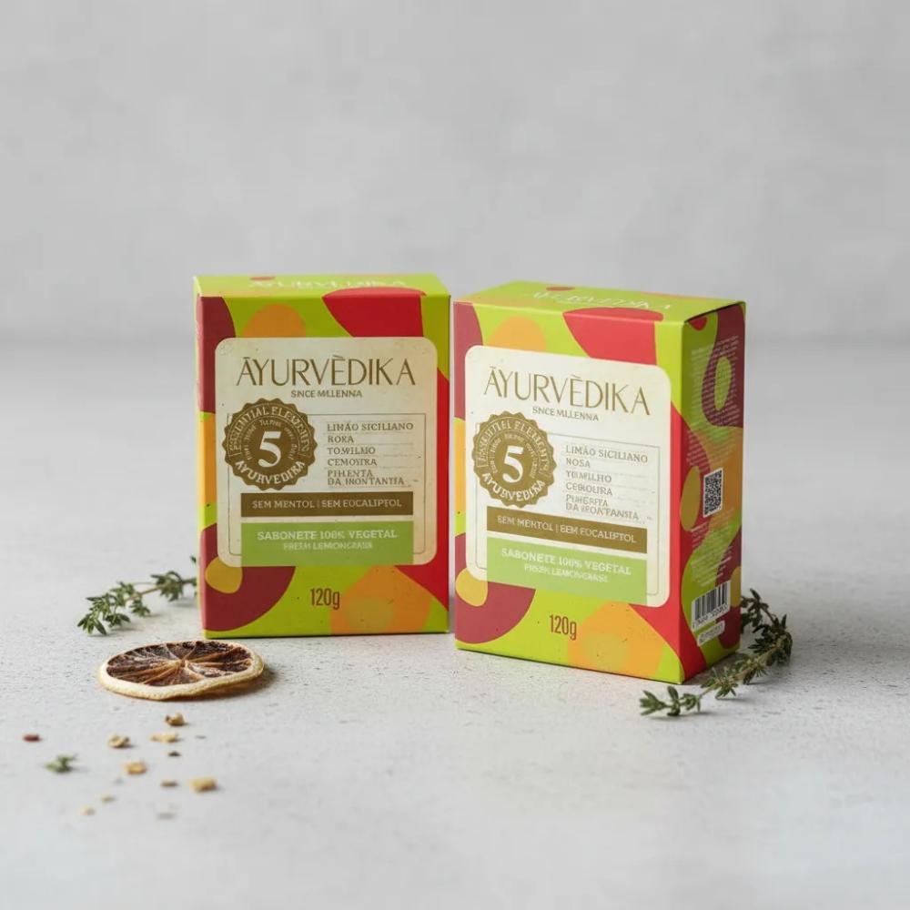 Kit 2 Sabonetes em Barra 100% Vegetais Fresh LemonGrass 120g