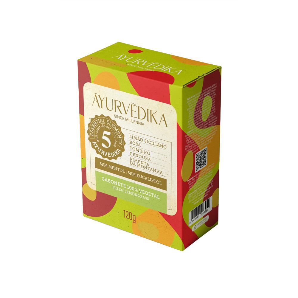 Kit 3 Sabonetes em Barra 100% Vegetais Fresh LemonGrass 120g
