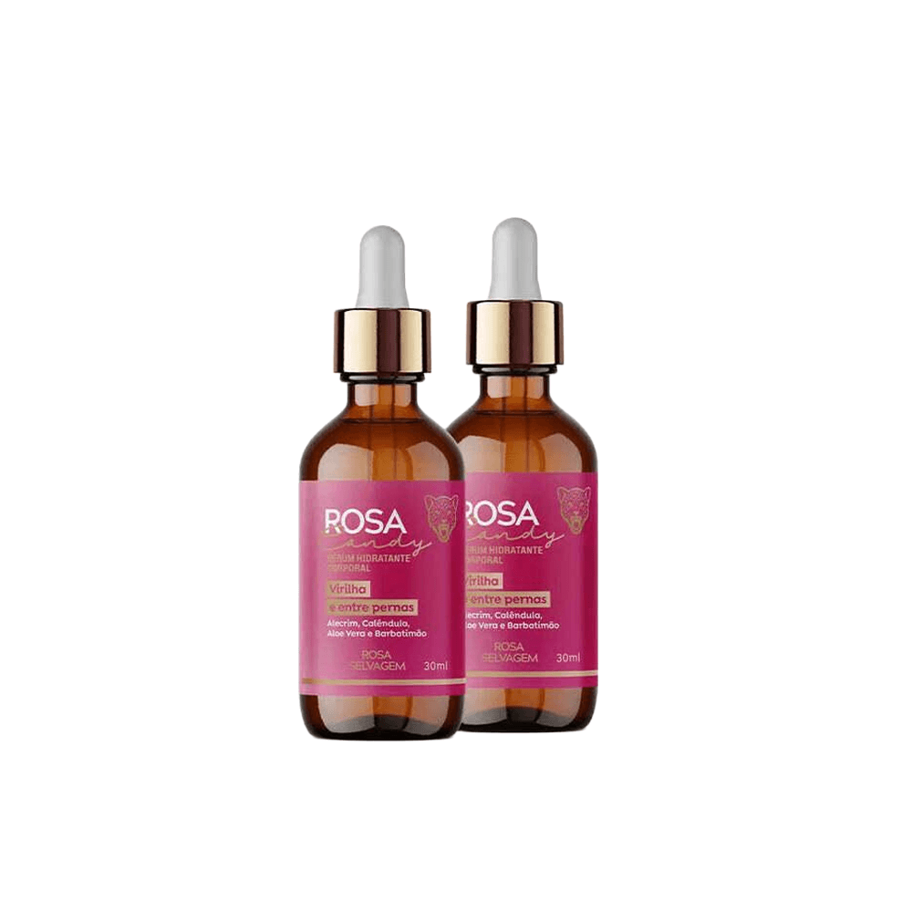 Kit 2 Sérum Hidratante Corporal Rosa Candy Rosa Selvagem 30ml