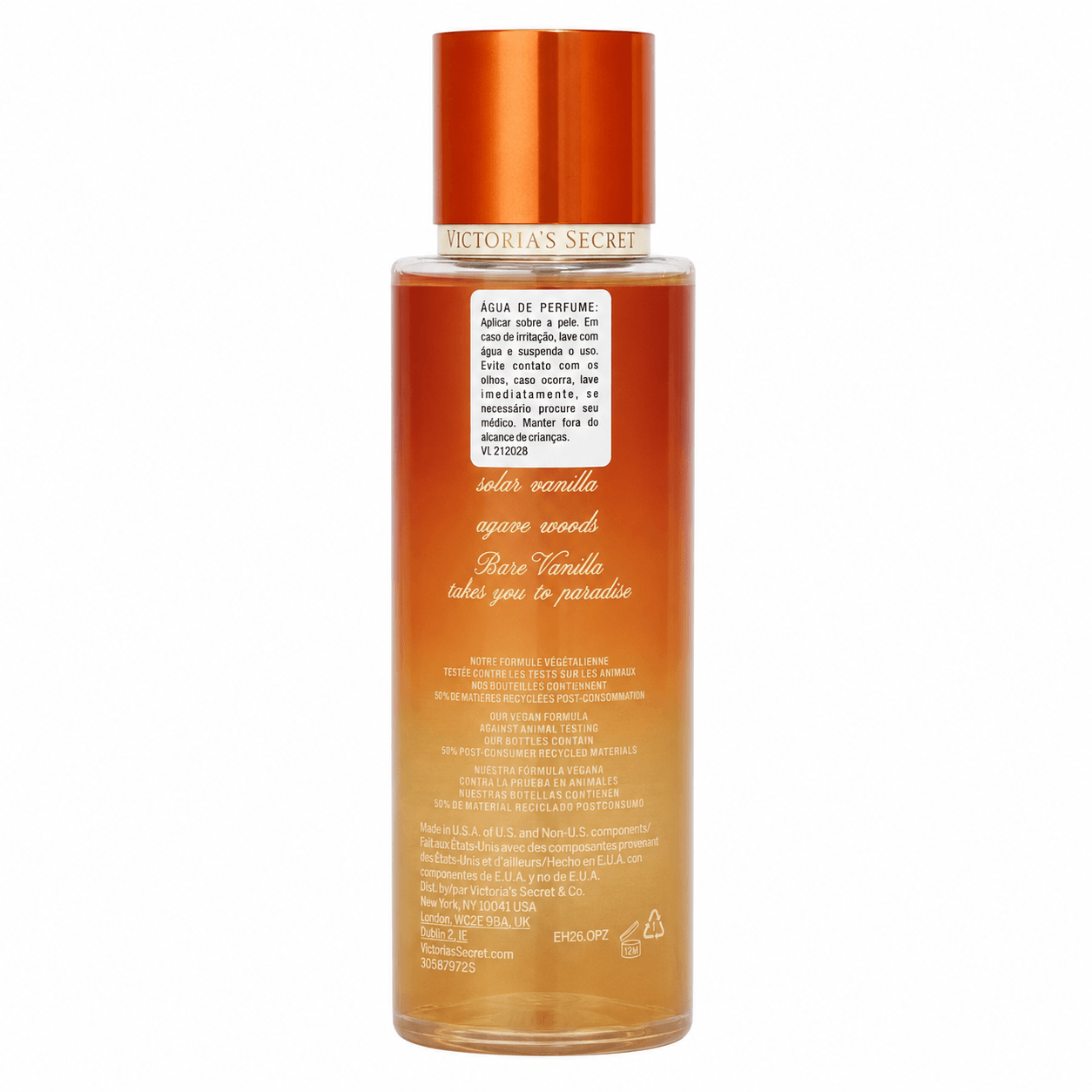 Body Splash Bare Vanilla Vacation Victoria's Secret 250ml