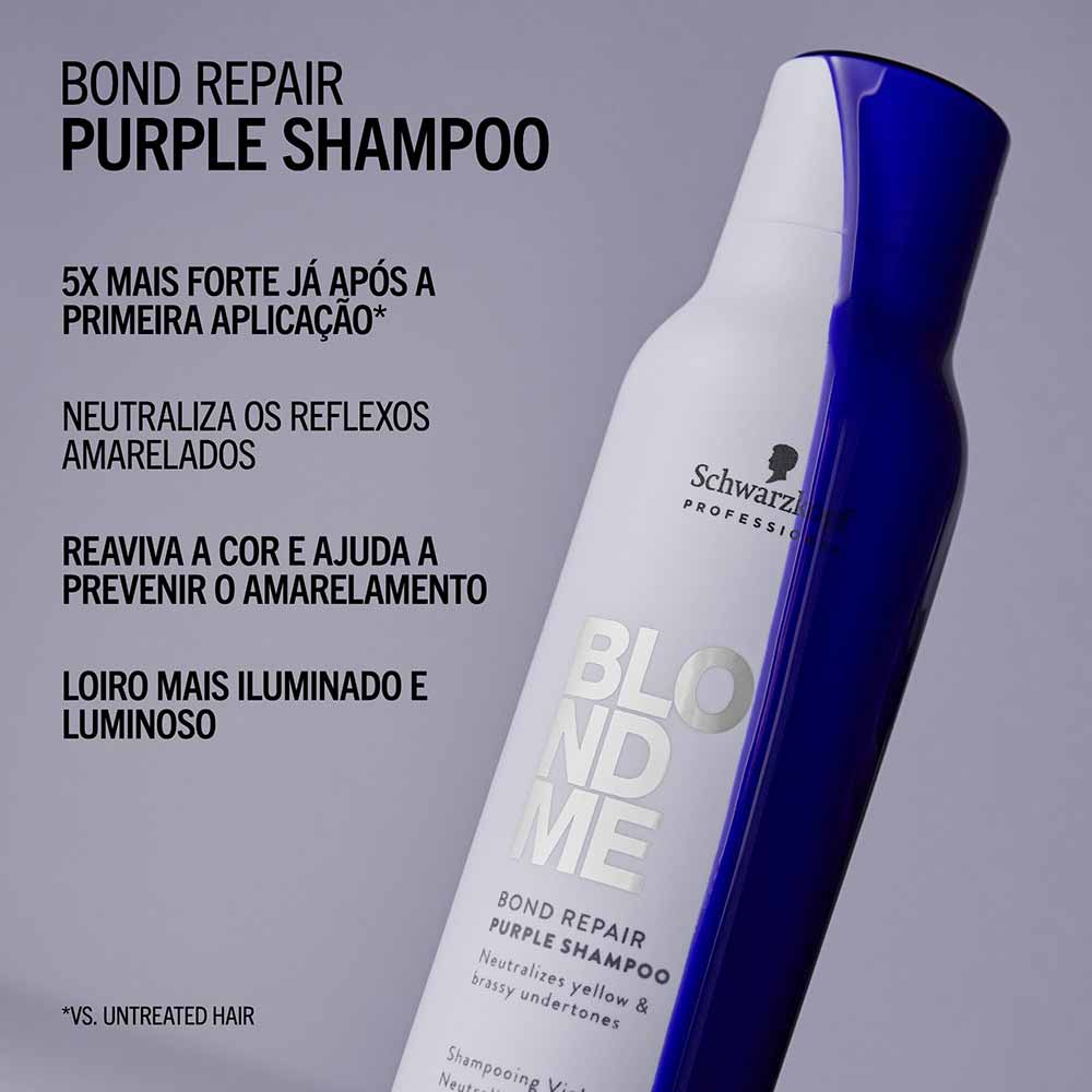 Shampoo Blondme BondR Roxo Schwarzkopf 1L