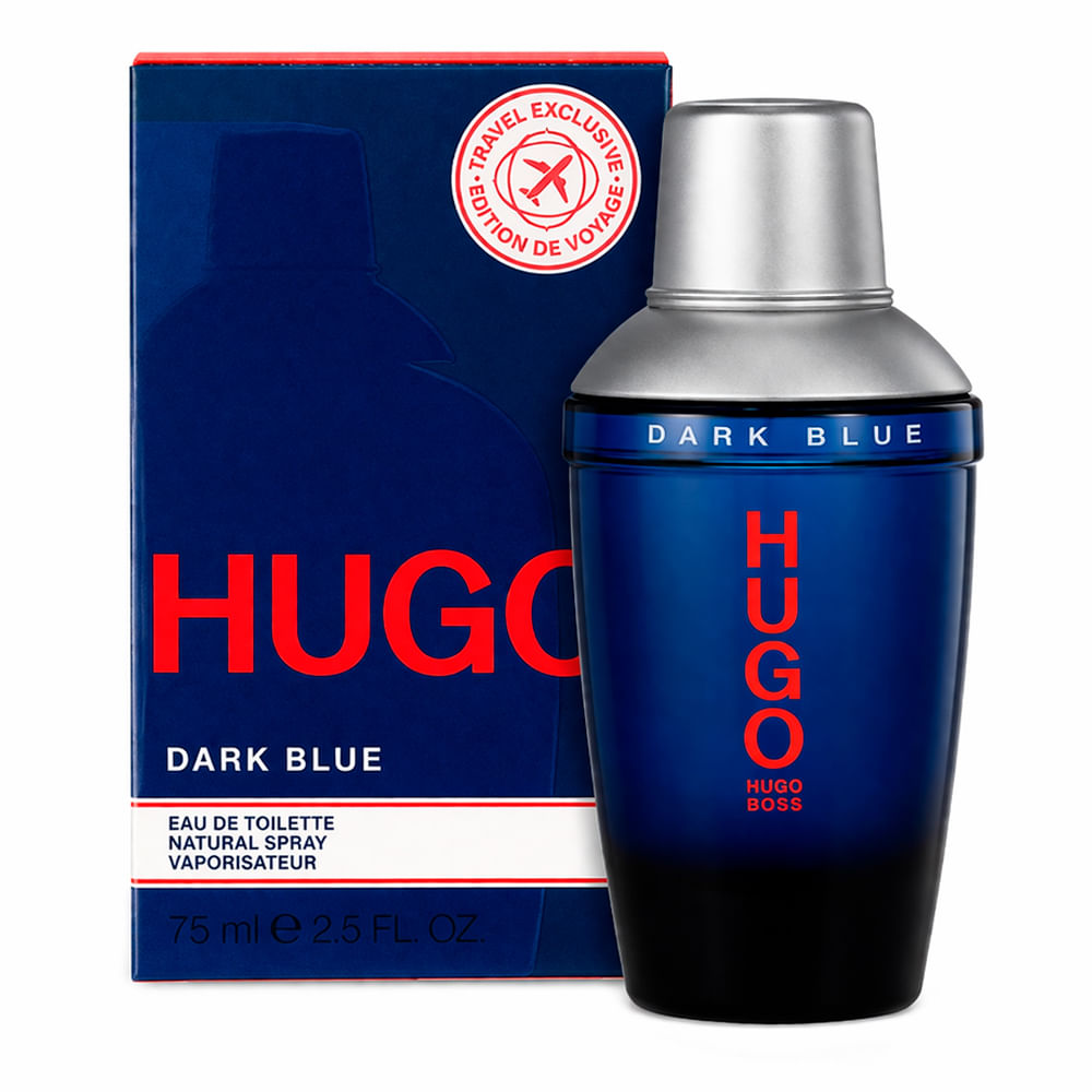 Perfume Masculino Dark Blue Hugo Boss Eau De Toilette 75ml