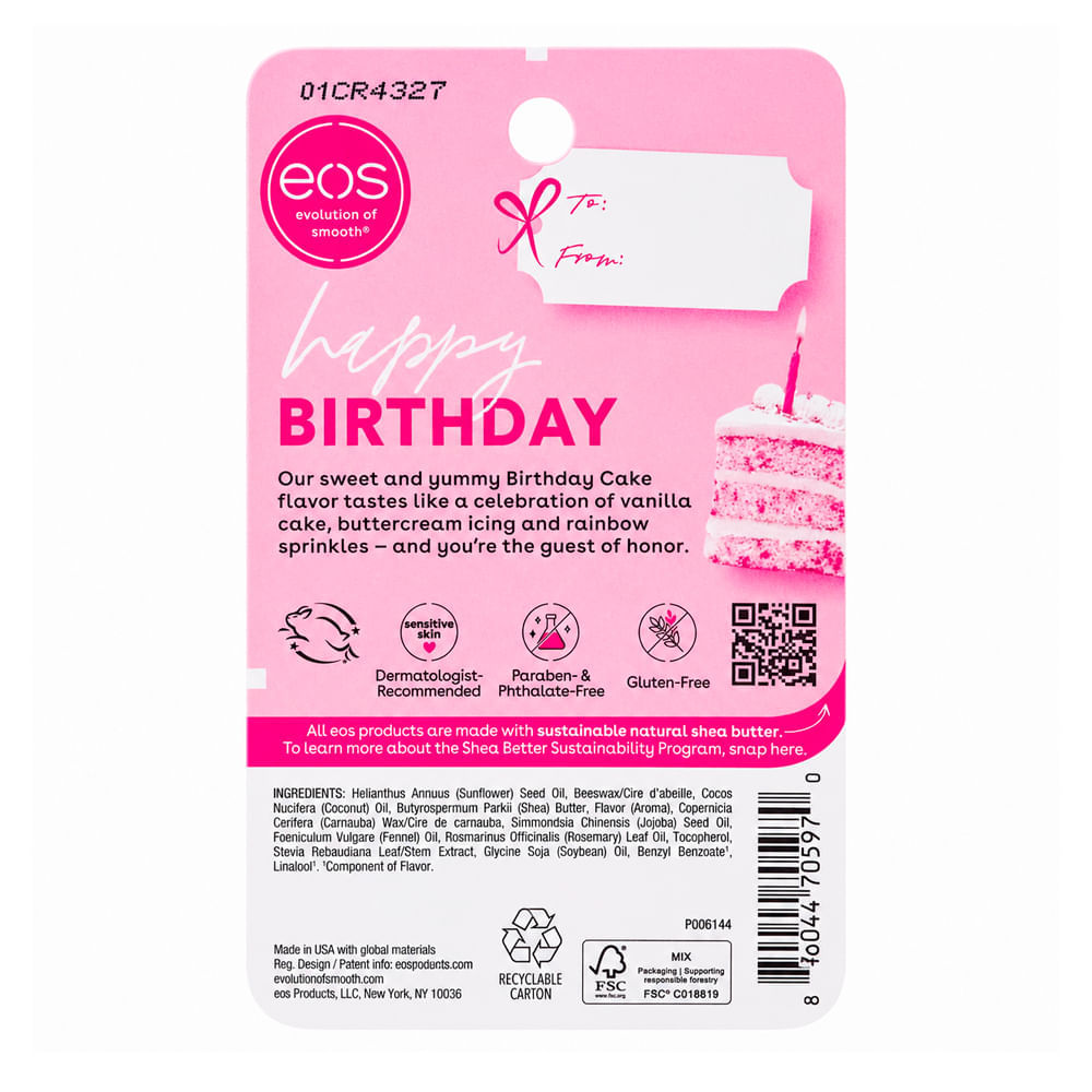 Lip Balm Birthday Cake EOS 7g