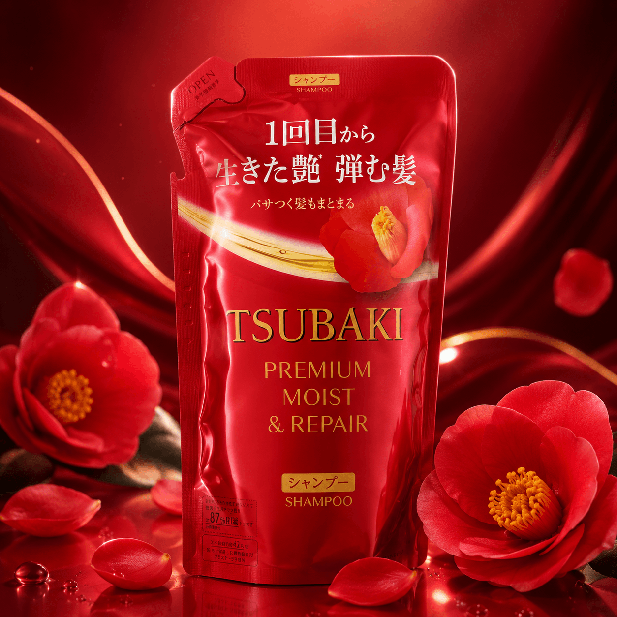 Refil de Shampoo Premium Moist & Repair Tsubaki 300ml