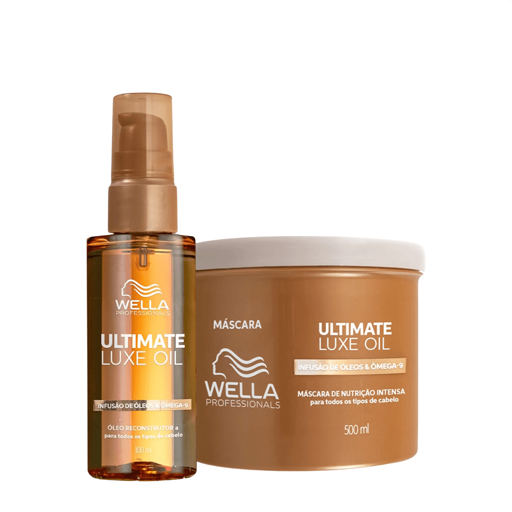 Kit Ultimate Luxe Oil Wella Professionals Máscara 500ml + Óleo 100ml