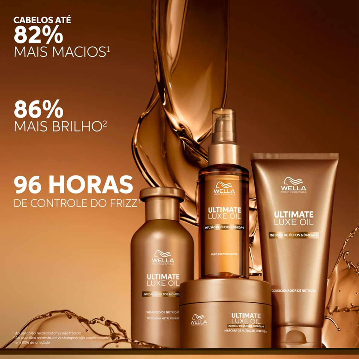 Kit Óleo Capilar Ultimate Luxe Oil Wella Professionals 100ml 2 Unidades